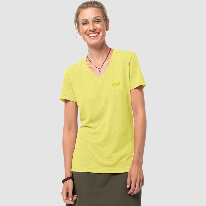 Jack Wolfskin Womens Crosstrail T-shirt Yellow 407935UMW